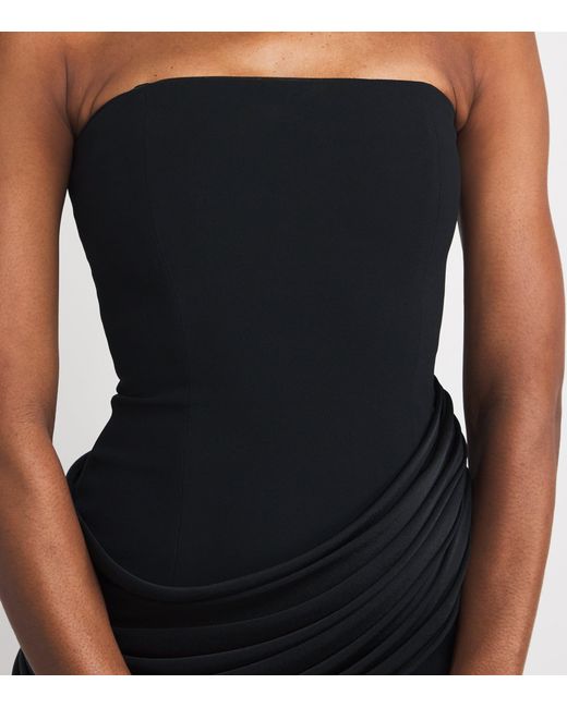 Sabina Bilenko Black Strapless Sage Gown