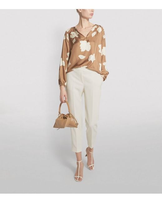Theory Natural Treeca Tailored Crop Trousers