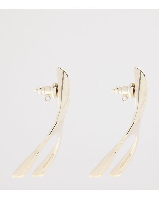 McQueen Natural Embellished Wishbone Earrings