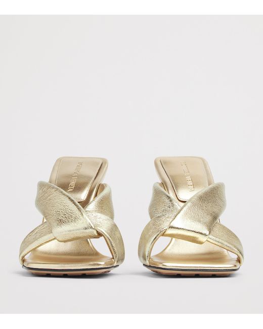 Bottega Veneta Natural Lambskin Riva Heeled Mules 90