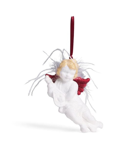 Harrods White Cherub Tree Decoration