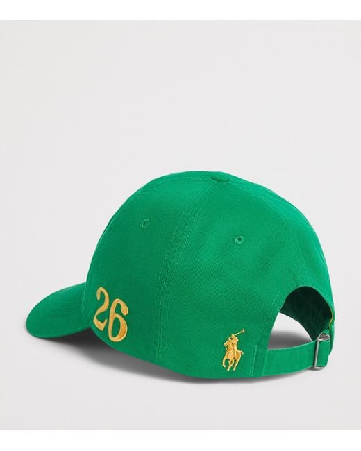 Polo Ralph Lauren Green Cotton Twill Brazil Crest Baseball Cap for men