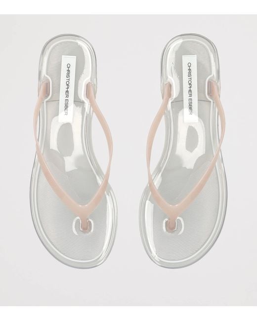 Christopher Esber White Jo Flip Flops