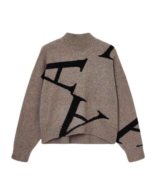 AllSaints Brown A Star Rollneck Sweater