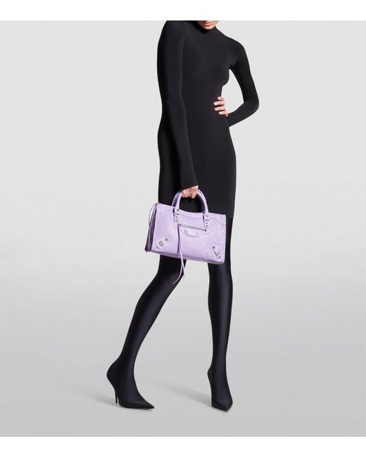Balenciaga Purple Small Leather Le City Top-handle Bag