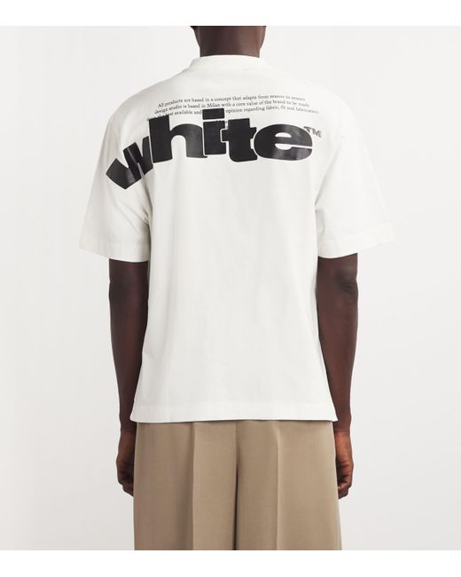 Off-White c/o Virgil Abloh White Off- Cotton Shared Logo T-Shirt for men