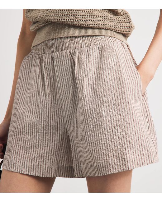 Varley Natural Cotton Stripe Darina Shorts