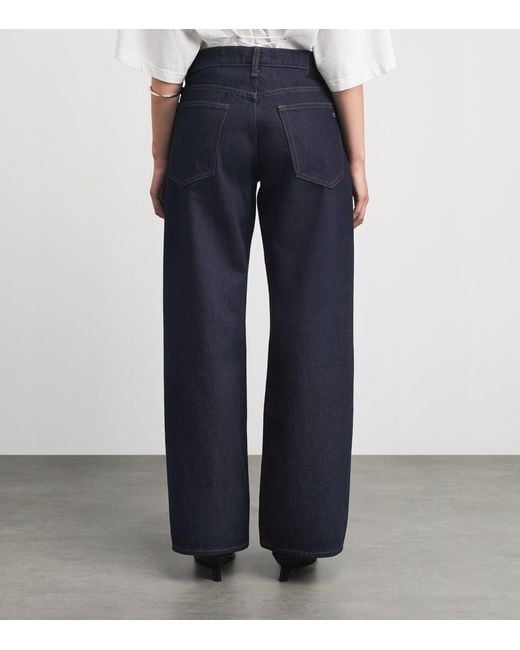 Rag & Bone Blue Saige Low-Rise Straight Jeans