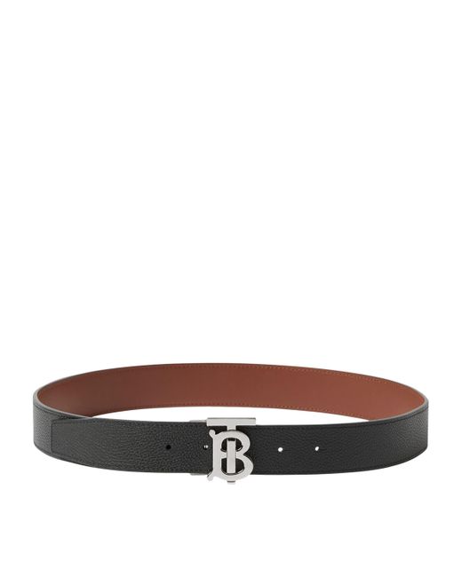 Burberry Brown Leather Reversible Belt for men