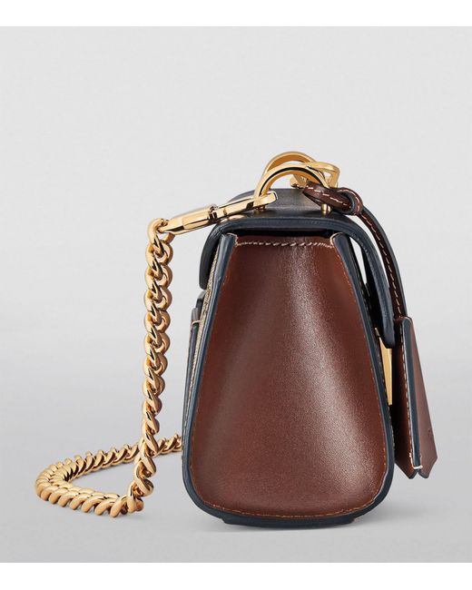 Gucci Blue Mini Gg Supreme Padlock Shoulder Bag
