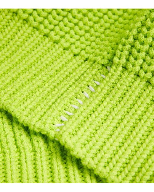 MM6 by Maison Martin Margiela Green Knitted Neon Sweater for men