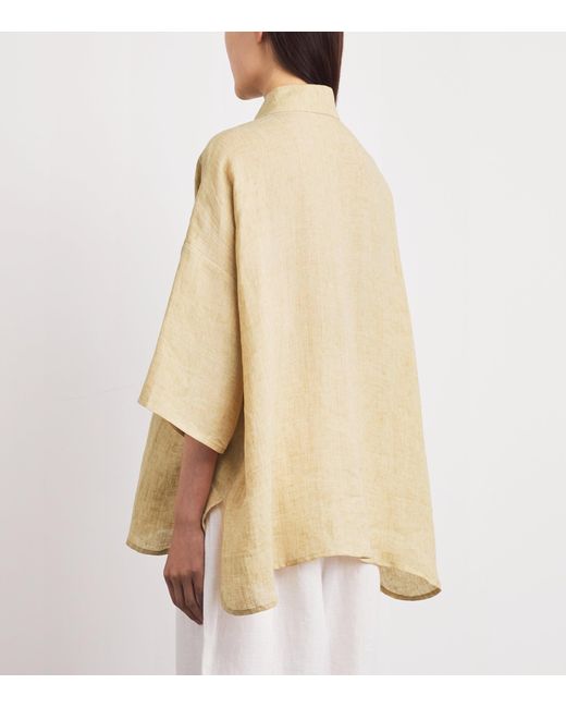 Eskandar Natural Linen Relaxed Shirt