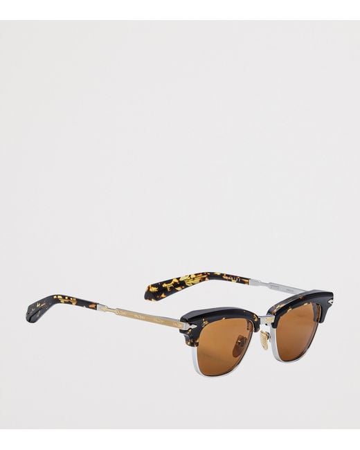 Jacques Marie Mage Brown Tortoiseshell Sartre Square Sunglasses