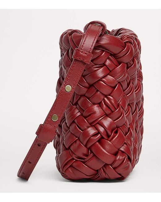 Bottega Veneta Red Leather Kalimero Cha-Cha Shoulder Bag