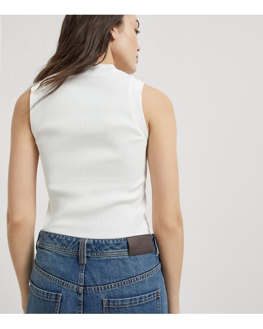 Brunello Cucinelli Blue Baggy Tapered Jeans