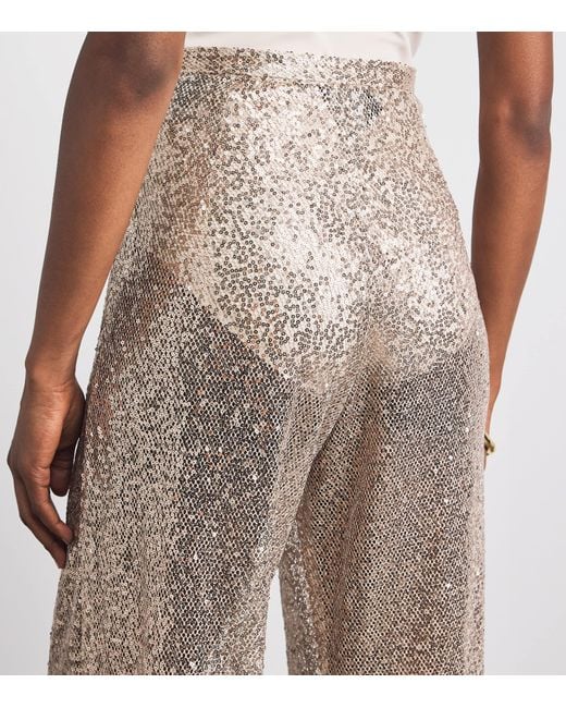 Taller Marmo Natural Sequin Marlene Disco Trousers