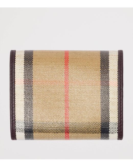 Burberry Natural Check Compact Wallet