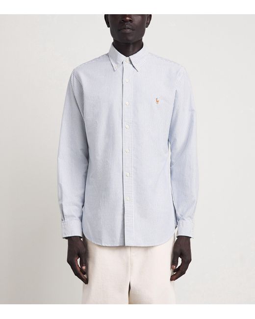 Polo Ralph Lauren Blue Cotton Stripe Shirt for men