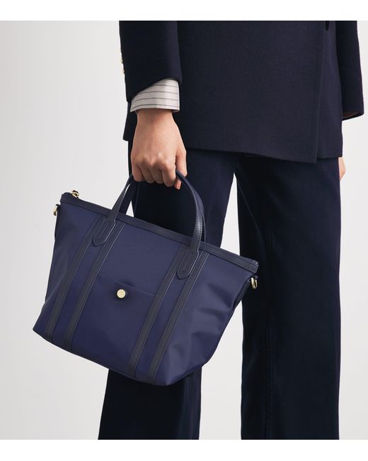 Harrods Blue Grab Nylon Jetsetter Tote Bag