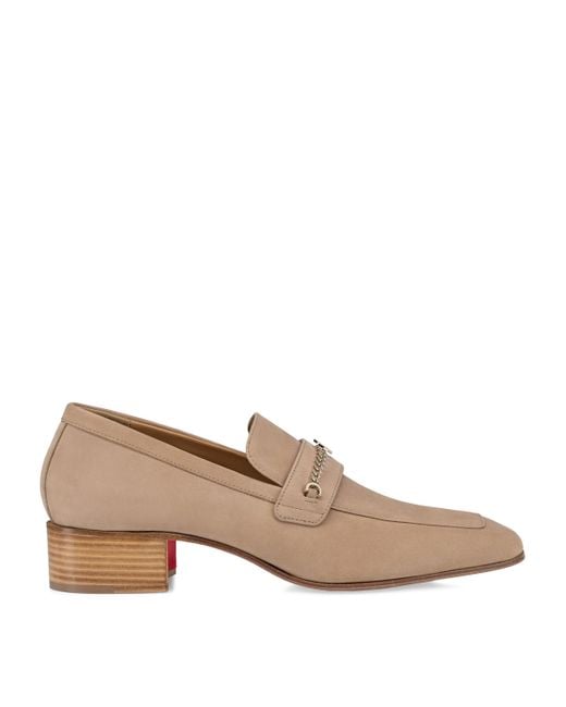 Christian Louboutin Natural Mj Moc Leather Loafers for men