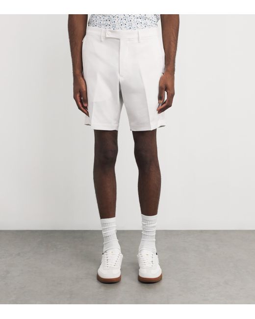 Ralph Lauren White Performance Twill Slim Shorts for men