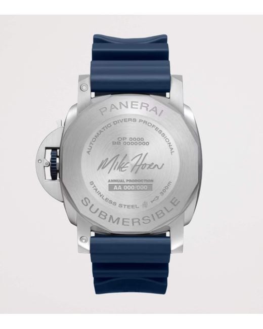 Panerai Blue X Mike Horn Stainless Steel Submersible Watch for men