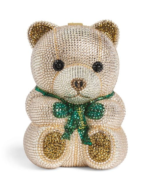 Judith Leiber Green X Harrods Exclusive Bear Clutch Bag