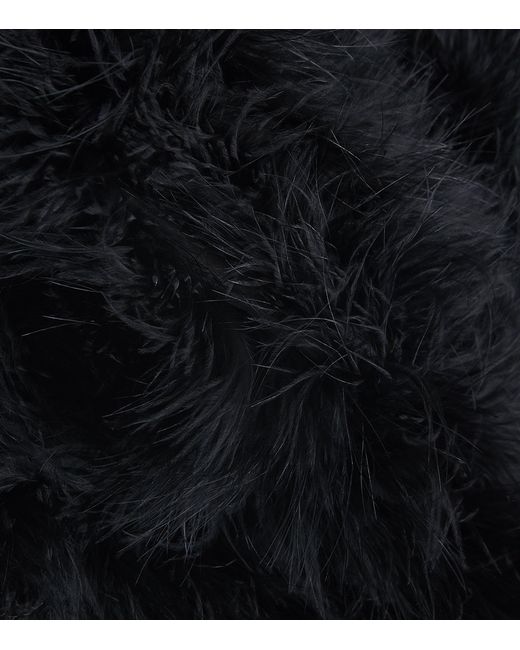 Yves Salomon Black Feather Jacket