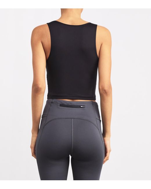 On Shoes Black Studio Cut-Out Crop Top