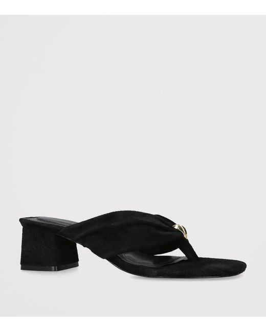 Jonathan Simkhai Black Suede Stella Heeled Mules 50