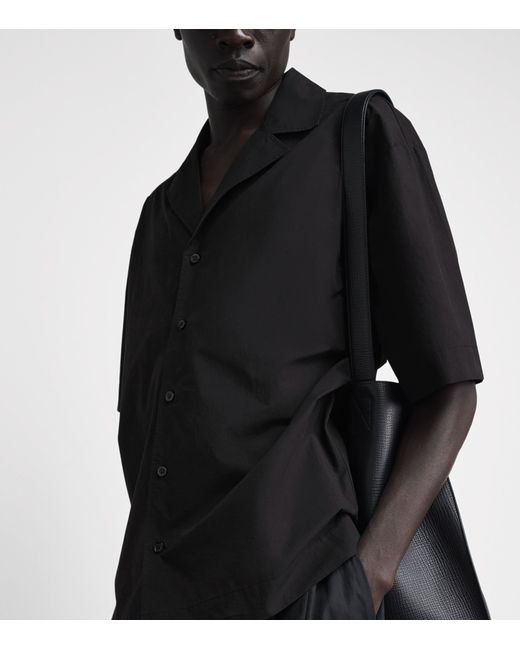 Won Hundred Black Cotton Desmond Shirt for men