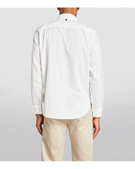 Rag & Bone White Cotton-hemp Finch Shirt for men