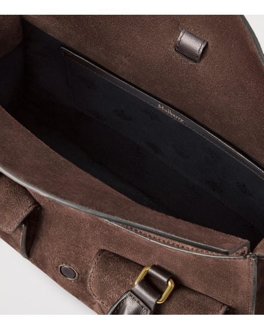 Mulberry Brown Small Suede Roxanne Top-Handle Bag