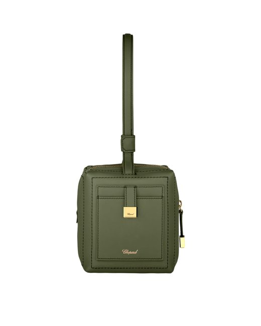 Chopard Green Mini Leather Ice Cube Top-Handle Bag