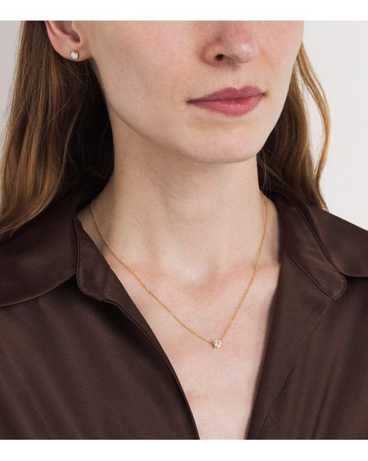 Harrods Metallic And Diamond Pendant Necklace
