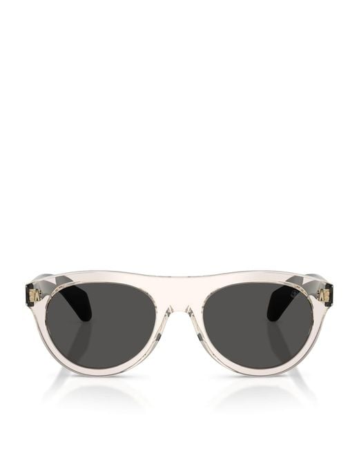 Moncler Gray Splash Round Sunglasses