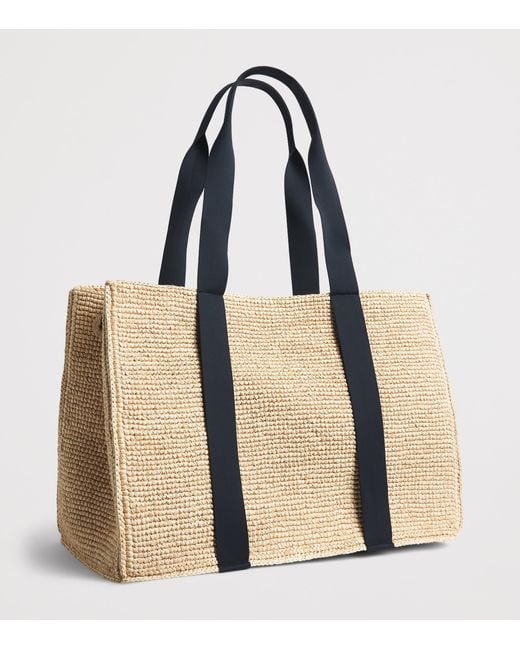 Eres Blue Raffia Voyageur Tote Bag
