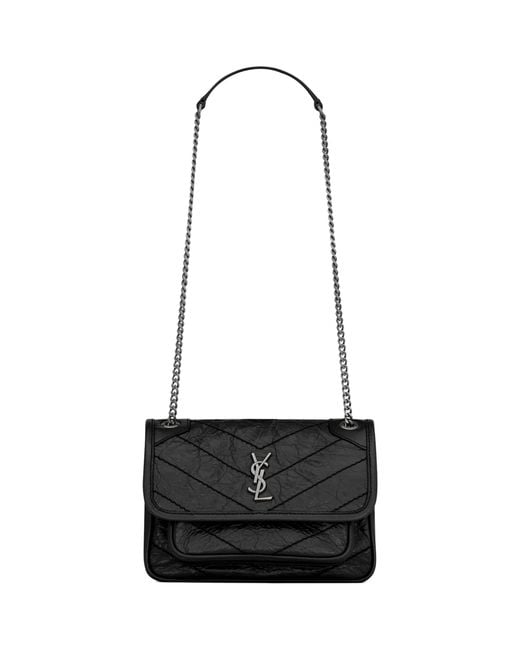 Saint Laurent White Mini Niki Chain Shoulder Bag