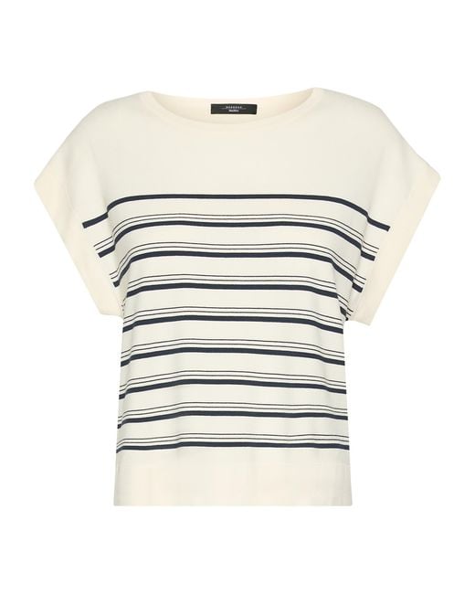 Weekend by Maxmara White Relaxed Stripe T-Shirt