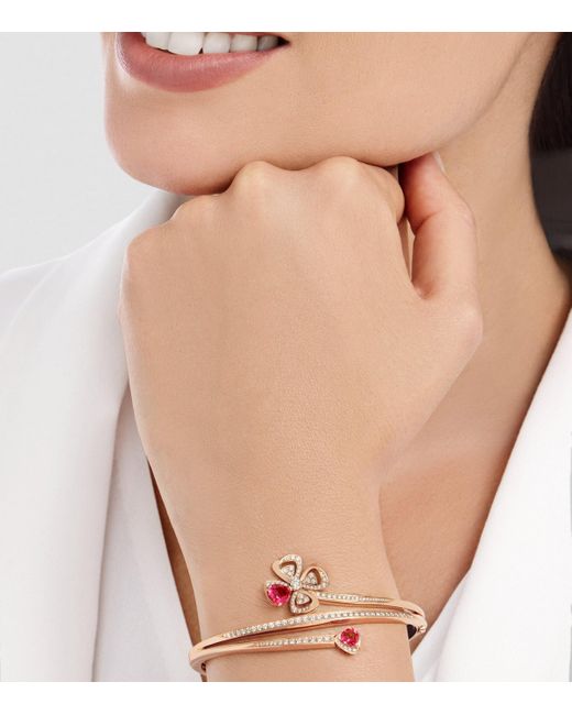 BVLGARI Pink Diamond And Rubellite Fiorever Bangle