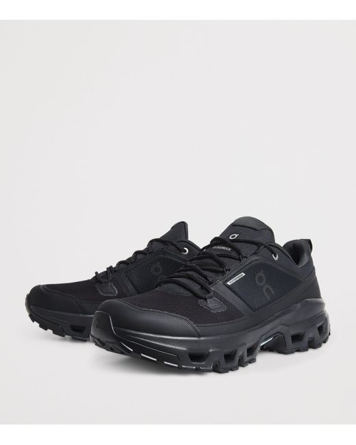 On Shoes Black Cloudrock Waterproof Hiking Trainers for men