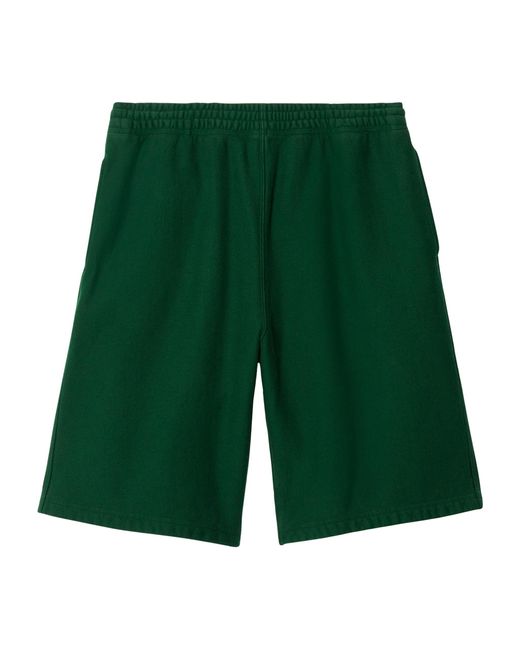 Burberry Green Cotton Elasticated Shorts for men