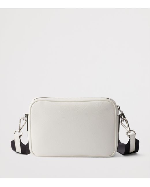 Prada Gray Saffiano Leather Cross-Body Bag for men