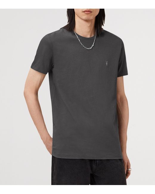AllSaints Gray Organic Cotton Tonic T-Shirt for men