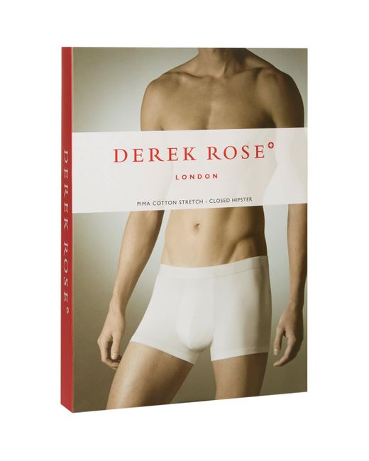 Derek Rose White Alex Micro Modal Trunks for men