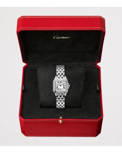 Cartier White Small Stainless Steel Panthère De Watch