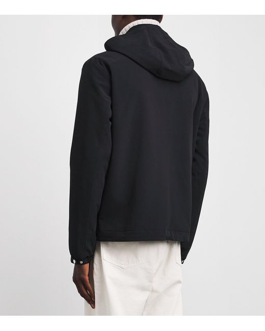 Sandro Black Padded Hooded Jacket for men