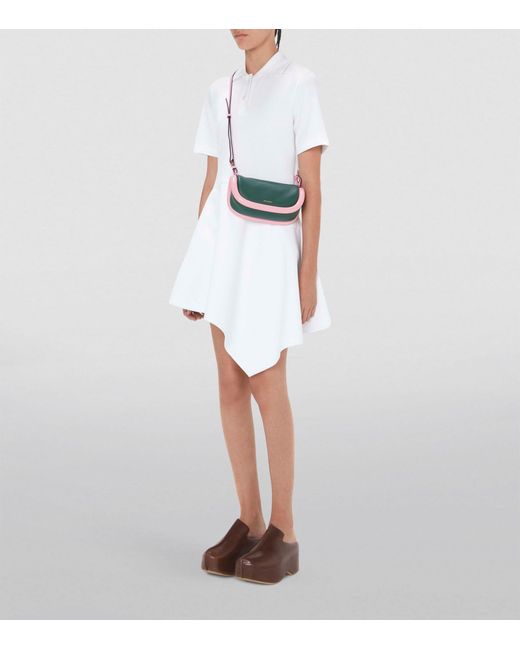 J.W. Anderson White Asymmetric Polo Shirt Mini Dress