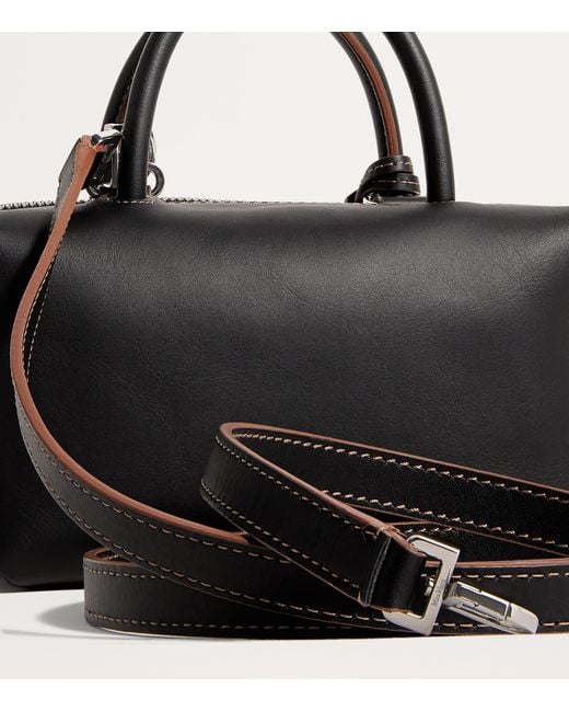Max Mara Black Small Leather Satchel Bag