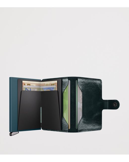 Secrid Green Leather Miniwallet for men